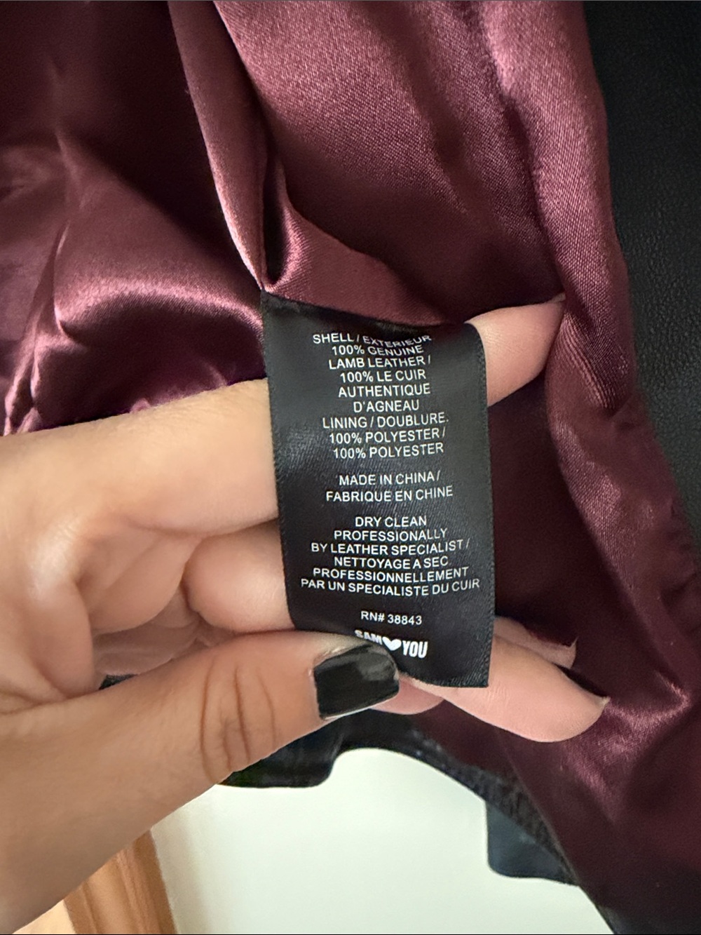 Sam Edelman Black 100% Lamb Leather Moto Biker Jacket Originally $598 - Picture 6 of 12